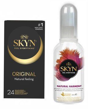 Набір SKYN ORIGINAL 24 шт та Лубрикант Skyn Natural Harmony  80 мл SK124 фото