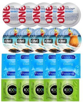 Набор 20 шт ONE Tattoo Touch + ONE Island Punch + Pasante Cooling + EXS EXTREME 3 в 1 SOS7251 фото