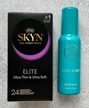 Набір SKYN Elite 24 шт - Лубрикант EXS Clear Lube 100 мл SOS2583 фото