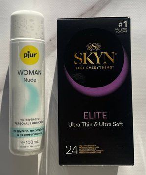 Комплект SKYN Elite 24шт + Смазка на водной основе pjur Woman Nude 100 мл SOS2186 фото