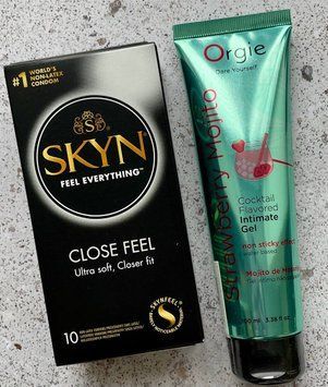 Набір SKYN Close Feel 10 штук + Orgie їстівний лубрикант коктейль полуничний мохіто (100мл) &nbsp;SOS1074 фото