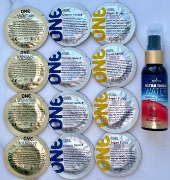 Набор 12 шт ONE Super Studs, Vanish, Classic + Sensuva Ultra-Thick Water-Based Strawberry (57 мл) SOS3938 фото