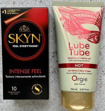 Комплект SKYN Intense Feel 12 шт + ORGIE LUBE TUBE HOT (150мл) SOS1092 фото