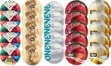 Набор с 25 шт One Extreme ribs + ONE 𝐕𝐀𝐍𝐈𝐒𝐇 + ONE Pleasure Plus + ONE Chocolate Strawberry + ONE Banana Split SOS8256 фото