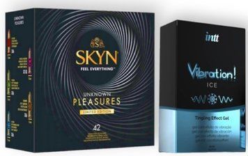 SKYN Pleasures, 42 шт + Intt Vibration Ice (15 мл) SOS6917 фото