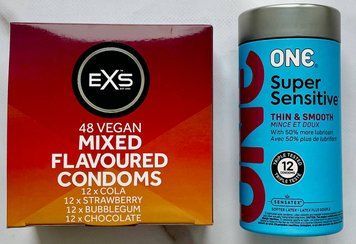 НАБОР резинок ONE Super Sensitive 12 шт - EXS Mixed Flavoured 48 шт SOS3146 фото