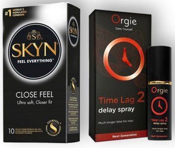 Набір з SKYN Close Feel (10 шт) + Пролонгатор Orgie Time Lag 2 Delay Spray (10 мл) SOS8931 фото