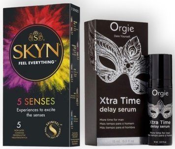 Набір з SKYN 5 Senses + Пролонгатор Orgie Xtra Time Delay Serum, 15 мл SOS8845 фото