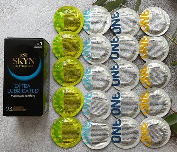 Набор 44 штук Skyn ​​Extra Lube + ONE Super Studs, Super Sensitive, Classic, Glowing Pleasures SOS2286 фото