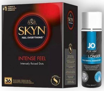 Набір з SKYN Intense Feel (36 шт) + Пролонгатор System JO Prolonger Spray with Benzocaine (60 мл) SOS8981 фото