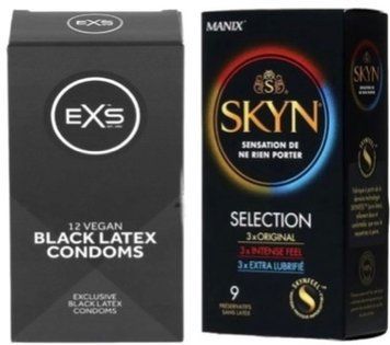 Набор з Skyn Selection 9 шт + EXS Black Latex 12 шт SOS7830 фото
