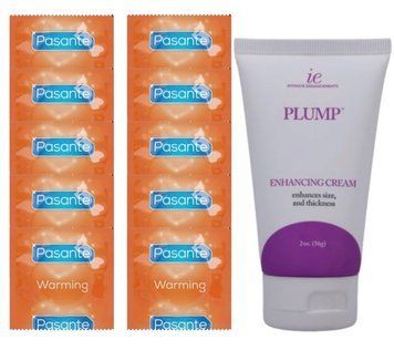 Комплект Pasante Warming 10 шт + Doc Johnson Plump Enhancing Cream For Men (56 г) SOS14372 фото