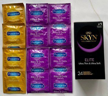 Комплект Skyn Elite 24 шт + Pasante Naturelle 6 шт + Pasante Ribs & Dots 8 шт SOS3018 фото