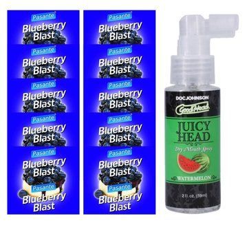 Pasante Blueberry Blast 10 шт + Doc Johnson GoodHead &ndash; Watermelon, 59 мл SOS13946 фото