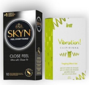 SKYN Close Feel 10 штук + Intt Vibration Caipirinha (15 мл) SOS6767 фото