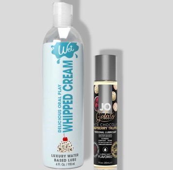 Wet Oral Play Whipped Cream (118 мл) + JO GELATO White Chocolate Raspberry (30 мл) LB797 фото