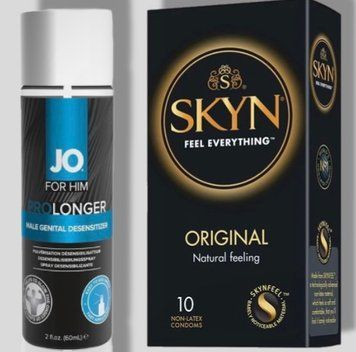 SKYN Original 10 шт + Пролонгатор System JO Prolonger Spray with Benzocaine (60 мл) SOS5207 фото