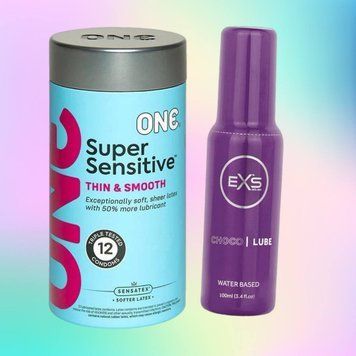 Набор ONE Super Sensitive 12 шт + Лубрикант EXS ChocoLube Water Based 100 мл SOS4426 фото