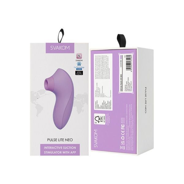 Вакуумный стимулятор Svakom Pulse Lite Neo Lavender, управляется со смартфона SO7322 фото