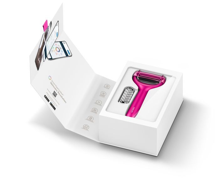 Электронный роллер для лица и тела с микроиглами GESKE MicroNeedle Face&Body Roller 8в1 magenta HB0197 фото