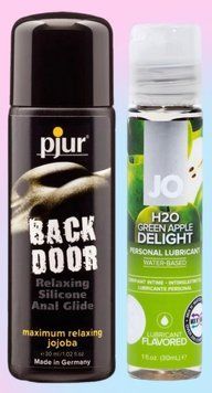 Набор лубрикантов pjur backdoor anal Relaxing jojoba silicone 30 мл + System JO Green Apple (30 мл) LB698 фото