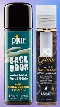 Набор лубрикантов pjur backdoor Regenerating 30 мл + System JO GELATO Double Chocolate (30 мл) LB527 фото