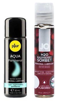 Набор лубрикантов pjur Aqua Panthenol 30 мл + System JO Raspberry Sorbet (30 мл) LB97 фото