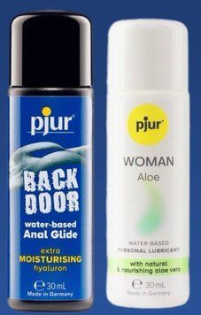 Набор лубрикантов pjur backdoor Comfort water glide 30 мл + pjur Woman Aloe 30 мл LB210 фото
