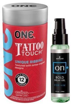 Набор из ONE Tattoo Touch Pack 12 шт + Пролонгатор Sensuva - ON Bold (29 мл) SOS9443 фото