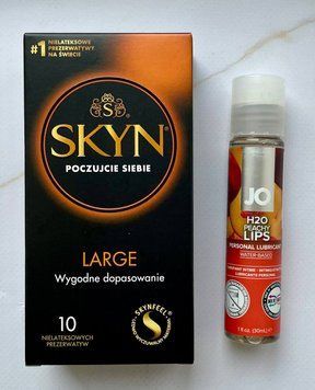 Набір 10 шт Skyn Large  - Лубрикант System JO H2O &mdash; Peachy Lips (30 мл)  SOS2825 фото