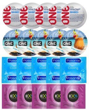 Набор 20 шт ONE Tattoo Touch + ONE Island Punch + Pasante Cooling + EXS EXTRA SAFE SOS7252 фото