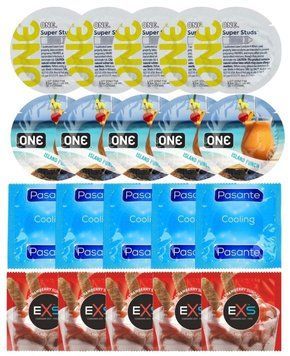 Набір 20 шт ONE Super Studs + ONE Island Punch + Pasante Cooling + EXS STRAWBERRY SUNDAE SOS7302 фото