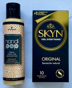 Комплект SKYN Original 10 шт - Лубрикант смаковий Sensuva Handipop Orange Creamsicle (125 мл) SOS3347 фото