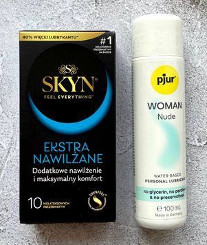 Комплект SKYN Extra Lube (10 шт) + Лубрикант pjur Woman Nude 100 мл SOS2387 фото