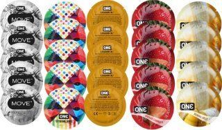 Набір з 25 шт One Move + ONE Ribs + ONE Legend XL + ONE Chocolate Strawberry + ONE Banana SOS8408 фото