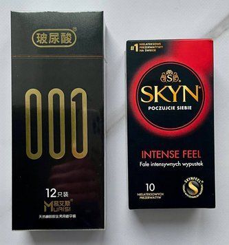 Комплект SKYN Intense Feel 10 шт + Muaisi з натурального матеріалу 12шт SOS2728 фото
