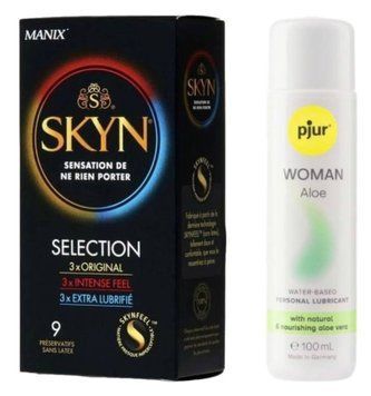 Комплект Skyn Selection 9 шт + Pjur Woman Aloe 100 мл SOS13155 фото