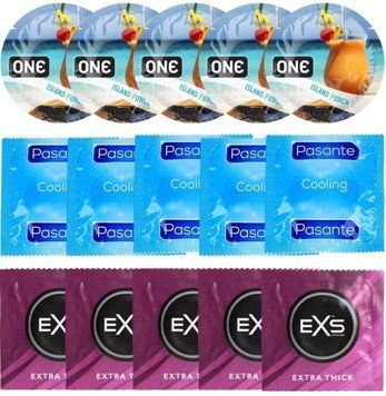 Набор 15 шт ONE Island Punch + Pasante Cooling + EXS Extra Thick SOS7152 фото