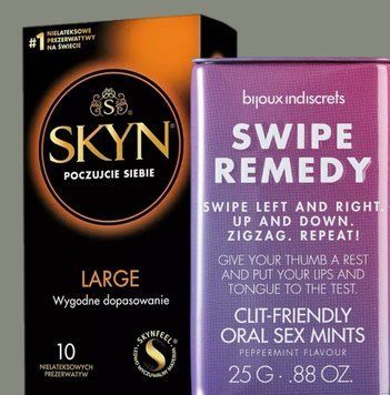 Комплект SKYN Large 10 шт + М'ятні цукерки Bijoux Indiscrets Swipe Remedy &ndash; clitherapy oral sex mints SOS5600 фото