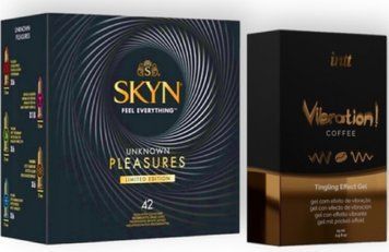 SKYN Pleasures, 42 шт + Intt Vibration Coffee (15 мл) SOS6918 фото