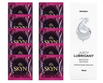 Комплект SKYN CHERRY 10 шт. + Лубрикант Satisfyer Juicy Lubricant Smooth Silicon 150 мл SOS12603 фото