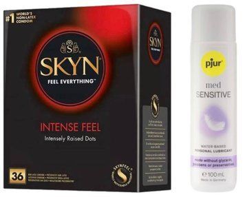 Комплект Skyn Intense feel 36 шт + Pjur MED Sensitive Glide 100 мл SOS13205 фото