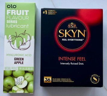 Комплект SKYN Intense Feel 36 шт + Гель-лубрикант яблуко 120 мл OLO SOS3739 фото