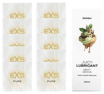 Набор: EXS Pure 10 шт. + Лубрикант Satisfyer Minty Mocha 300 мл SOS11210 фото