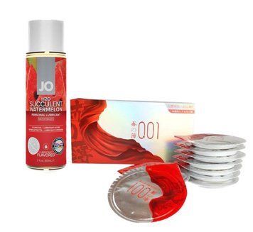 OLO Red & Silver &mdash; 10 шт и Лубрикант System JO H2O &mdash; WATERMELON (арбуз, 60 мл) SOS858 фото