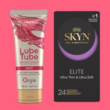 Набор Skyn ​​Elite 24 шт. + Лубрикант LUBE TUBE HOT, 150 мл ORGIE SOS4327 фото