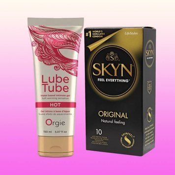 Набор SKYN Original 10 шт и Лубрикант LUBE TUBE HOT, 150 мл ORGIE SOS4377 фото