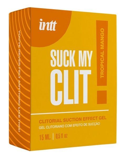 Смоктайзер для клитора Intt Suck My Clit Tropical Mango (15 мл), манго, гель с эффектом посасывания SX4003 фото