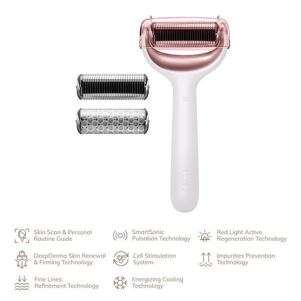 Электронный роллер для лица и тела с микроиглами GESKE MicroNeedle Face&Body Roller 8в1 starlight HB0198 фото