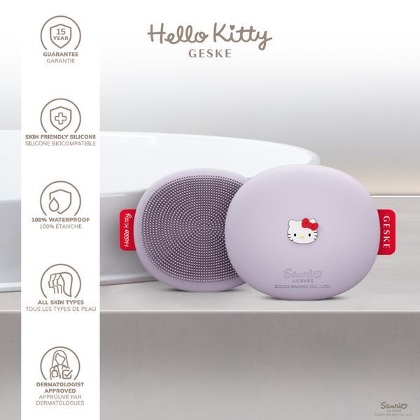 Щетка для лица GESKE Facial Brush 3в1 by Hello Kitty purple HB0237 фото